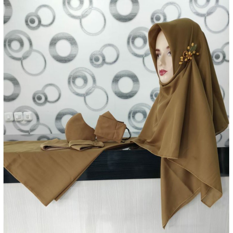 Jilbab Pemda Katun / sifon premium