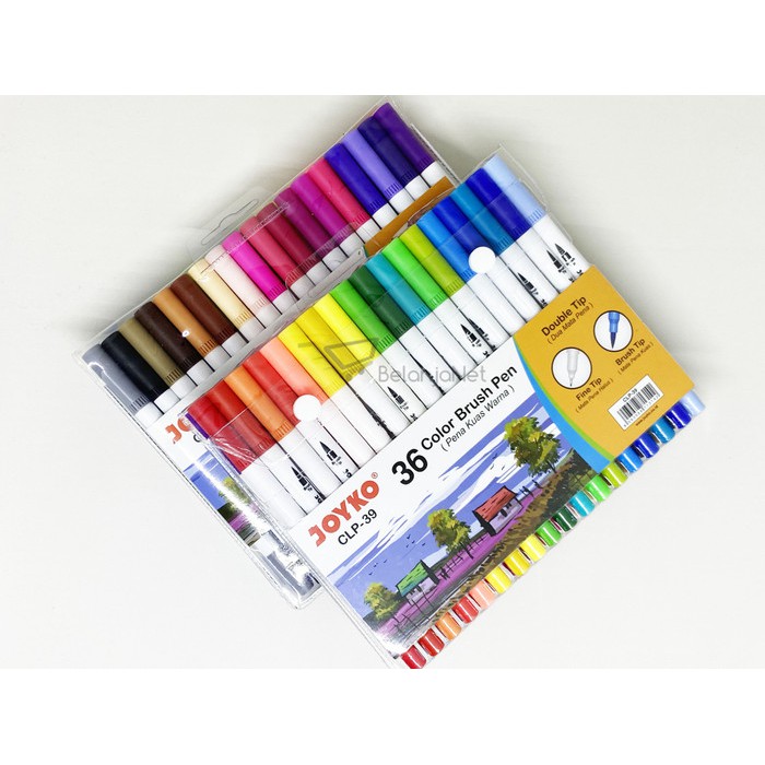 Color Brush Pen Pena Kuas Warna Joyko CLP-39 1 SET = 36 Warna