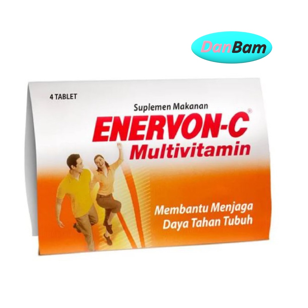 ENERVON-C MULTIVITAMIN C SUPLEMEN DAYA TAHAN TUBUH 1 STRIP ISI 4 TABLET