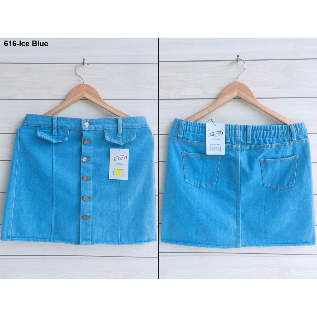 Span Rok Jeans Pendek Wanita Model Rawis