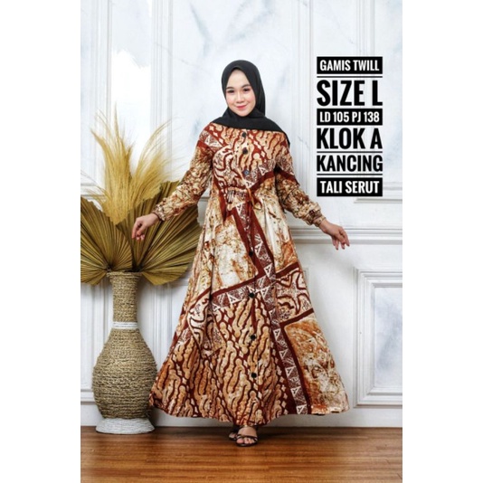 Gamis twill ori size L