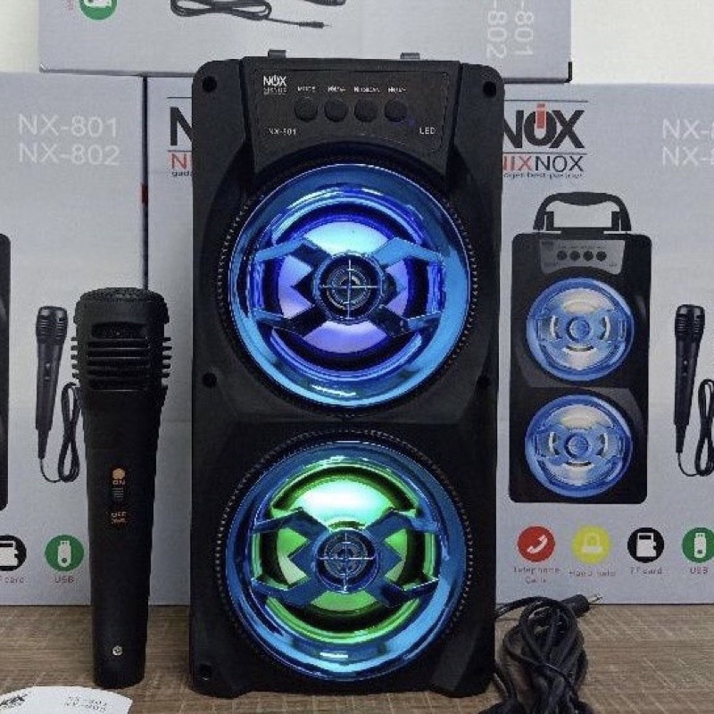 Speaker bluetooth NX-801 free mic speaker bluetooth termurah