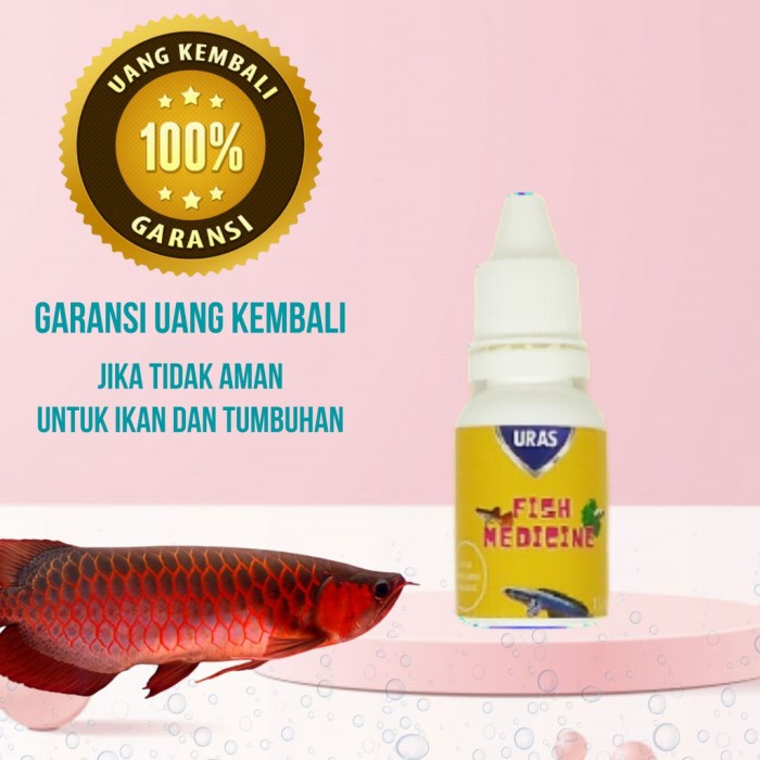 URAS - Fish Medicine Obat Kuning / Obat Luka, Sirip Robek 15 ML