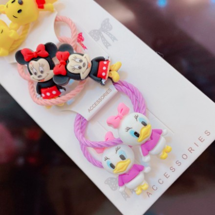 Karet ikat Rambut Anak motif minnie daisy pooh