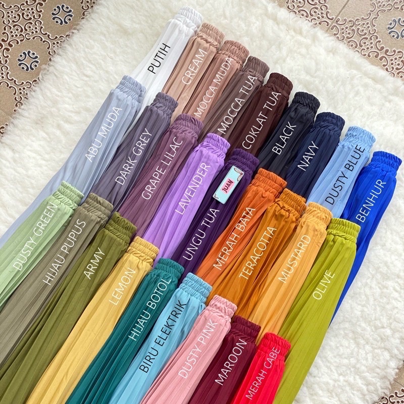 rok plisket premium | rok prisket premium | rok plisket lilac | rok plisket putih tulang