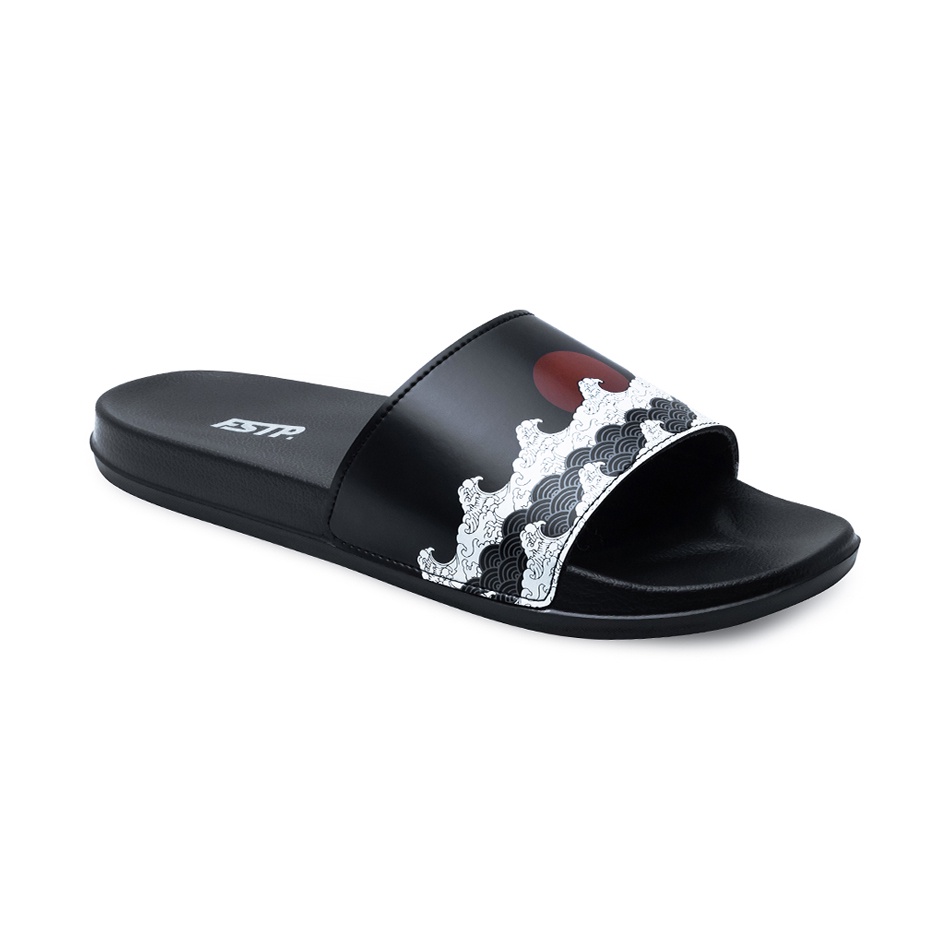 STYLO HARPIE ORIGINAL x FOOTSTEP Sandal Casual Hitam Abu-Abu Pria Sendal Slide Jalan Santai Harian Slippers Hangout Main Kondangan Lebaran Slop Selop Karet Premium Slip On Remaja Dewasa Flip Flop Kerja Formal Sport Fashion Footwear Keren Terbaru Kekinian