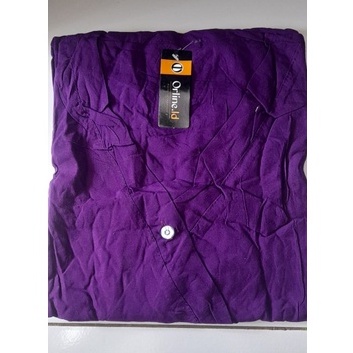 Daster Kimono Busui Tali Samping Panjang Semata Kaki / Daster Kekinian-UNGU TUA POLOS 120