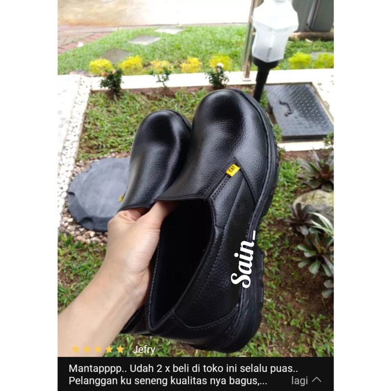 Sepatu Safety Pria Slip On Sepatu Safety Boots Pria Ujung Besi