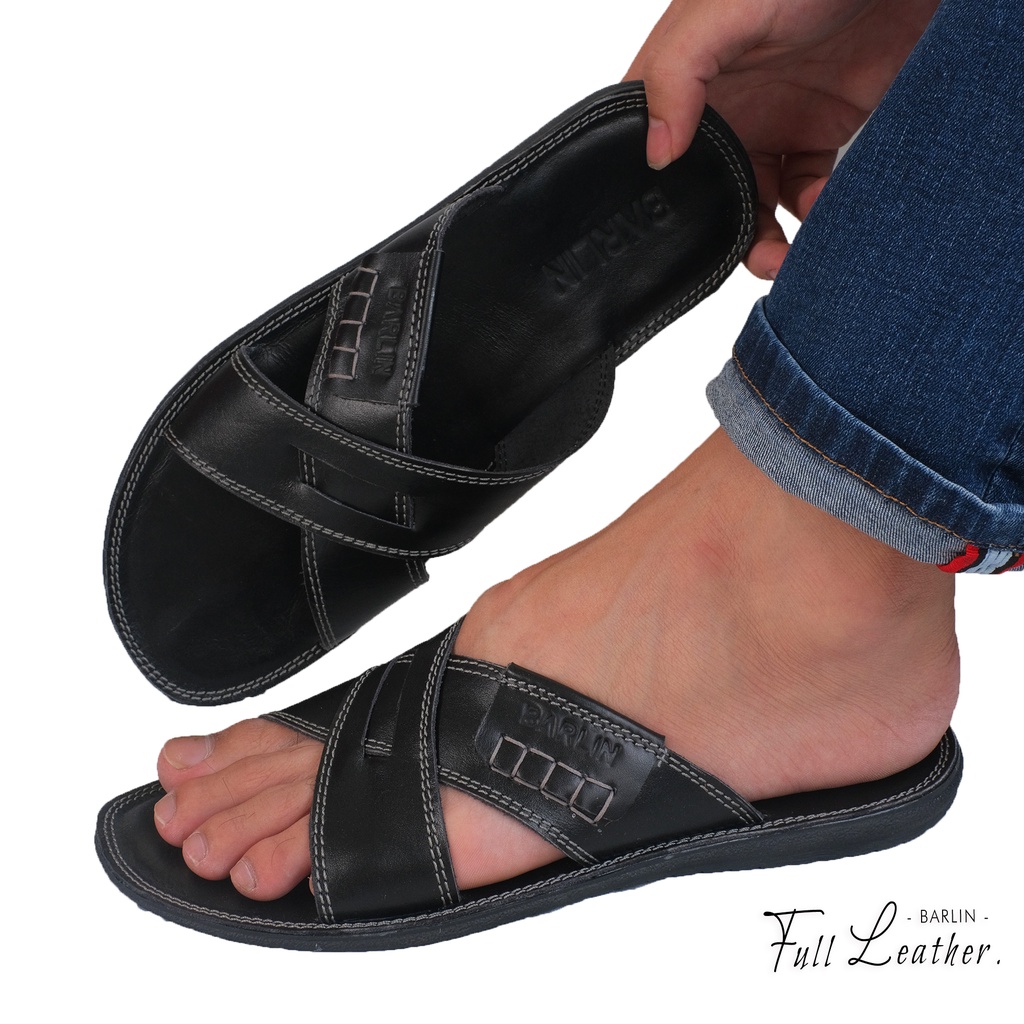 Sandal Kulit Asli Pria - Sendal Pria Casual Original Barlin