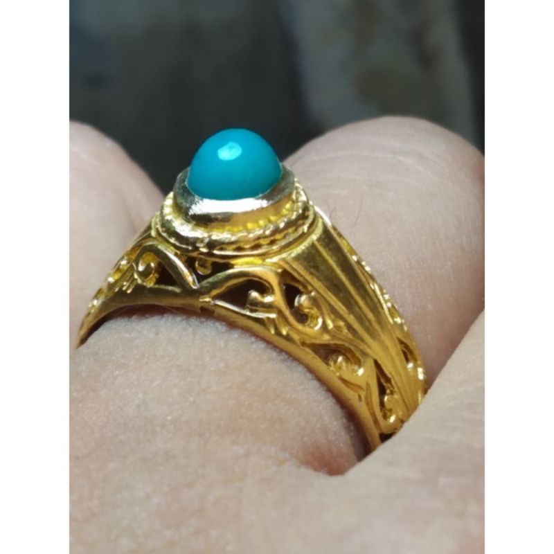 Cincin Batu Permata Bacan Doko Kristal Natural