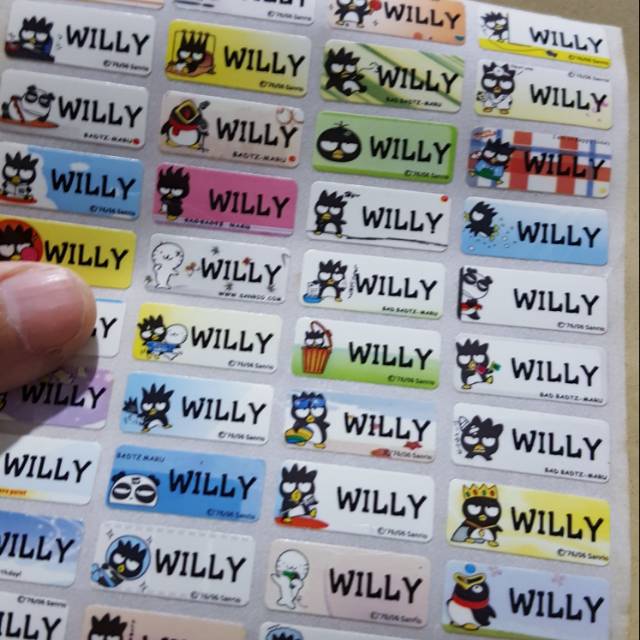 

Label nama BATZMARU label anti air sticker waterproof