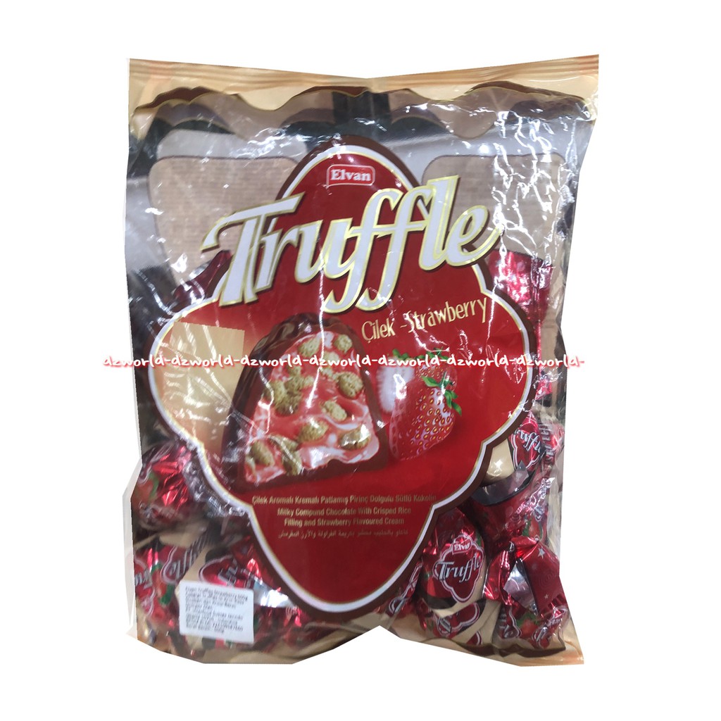 Truffle Findik Strawberry Cokelat Isi Krim Stroberi 500gr