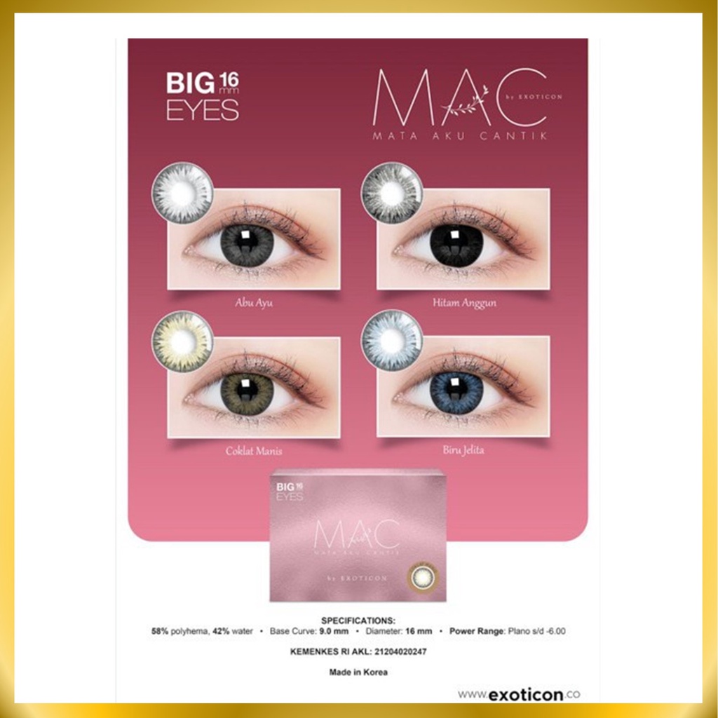 {BISA COD} SOFTLENS X2 MAC BY EXOTICON MINUS -3.25 SD -6.00