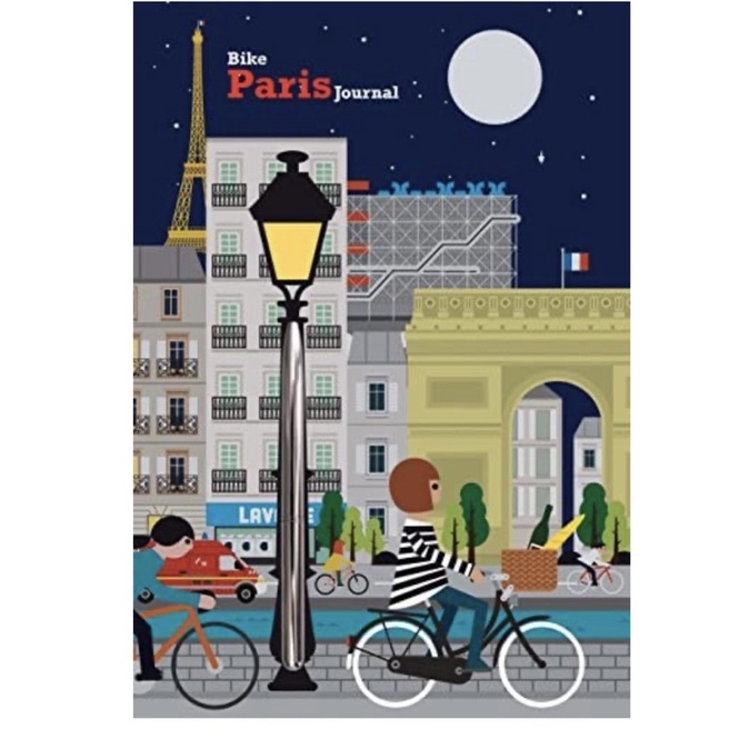 

Bike paris journal bergaris hard cover lengkap dengan pen