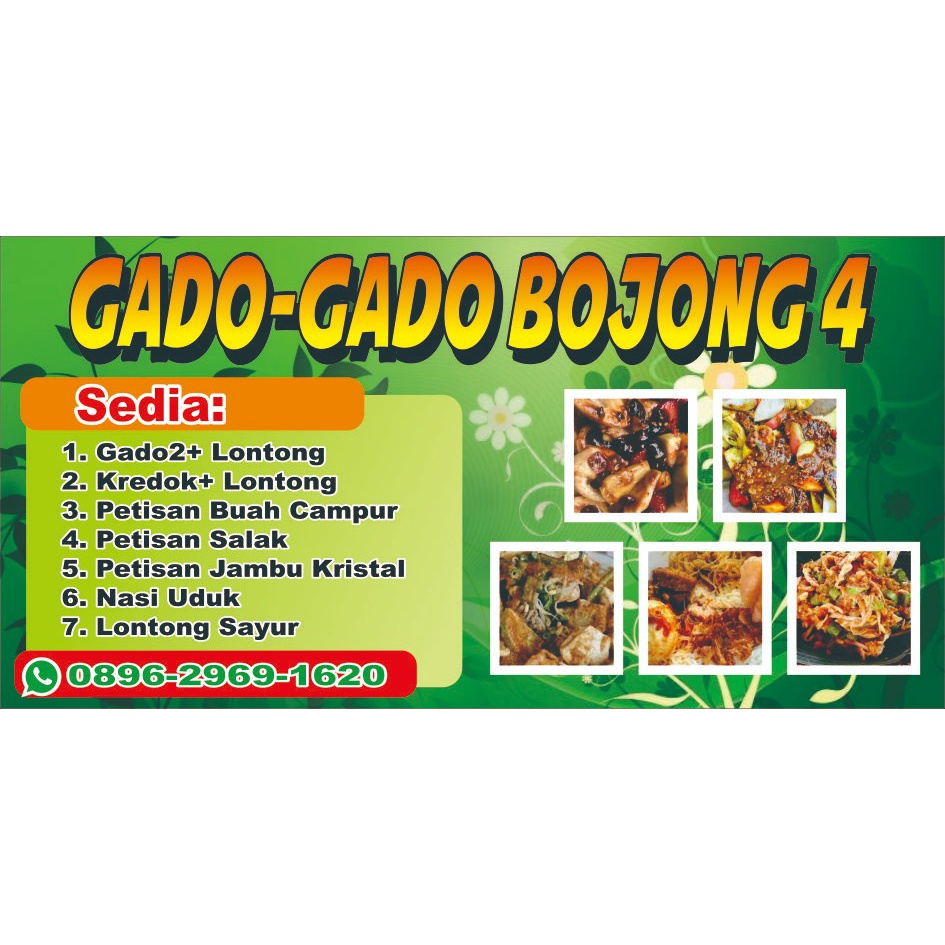 Jual Spanduk Jualan Gado-Gado/Banner Lotek, Desain Custom | Shopee