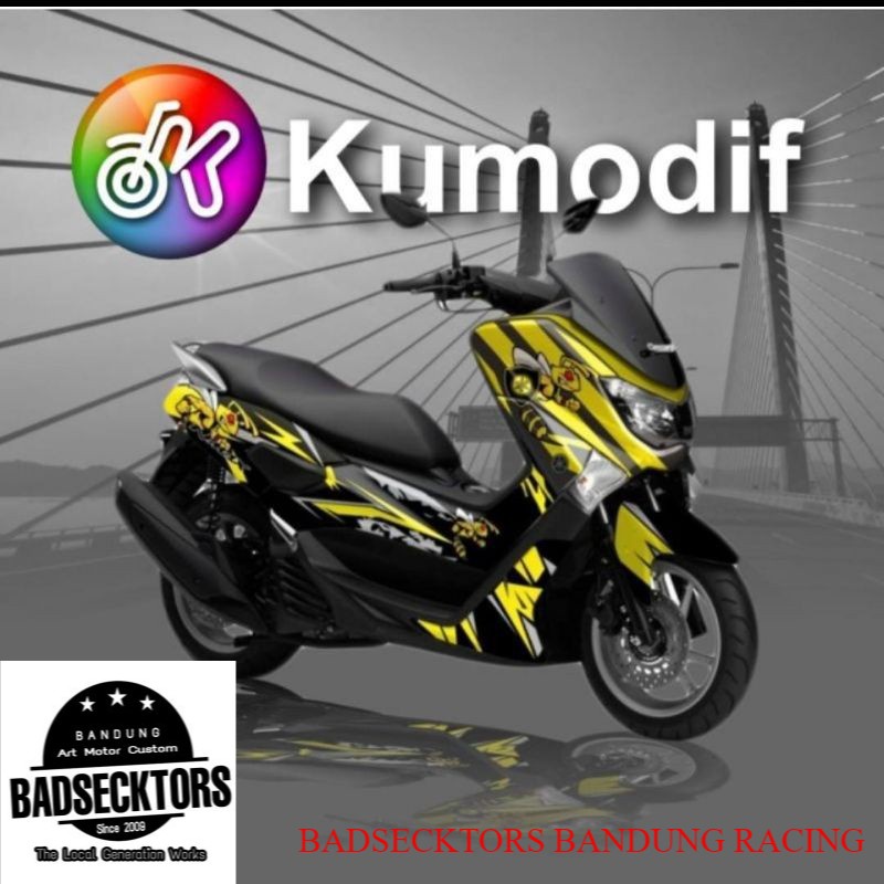 Striping Decals Yamaha Nmax 155 Motif Lebah keren