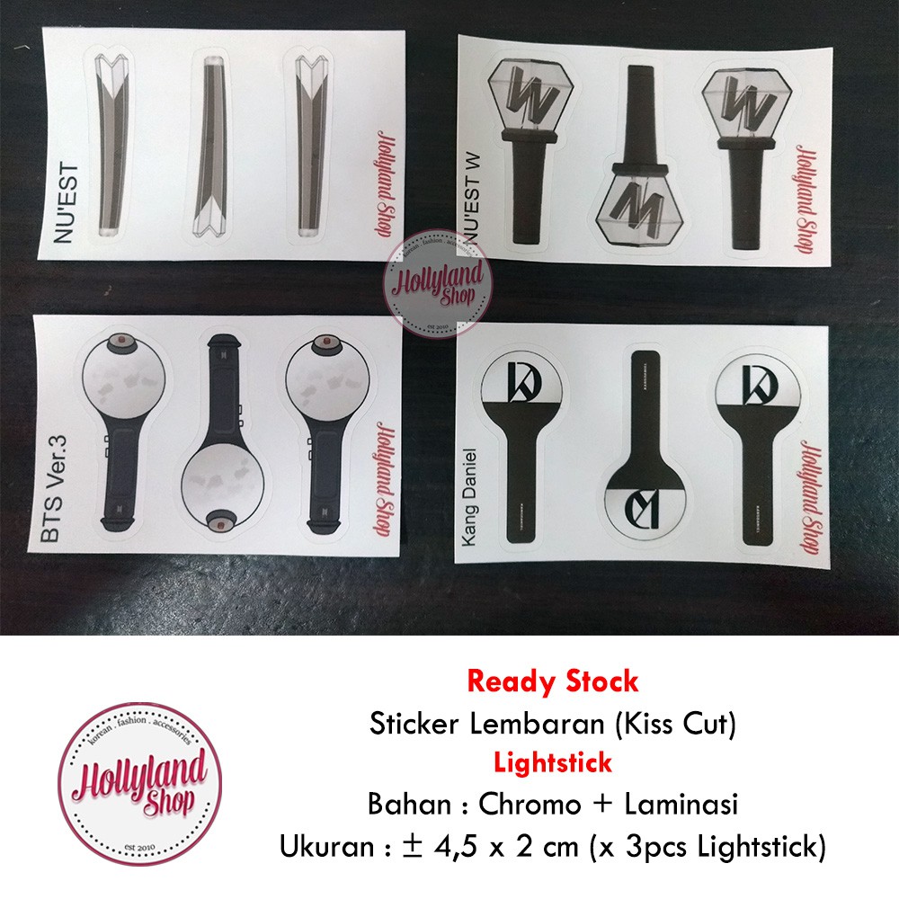 

Sticker Lembaran Lightstick KPOP Group - Part 4 (5 lembar) Unofficial