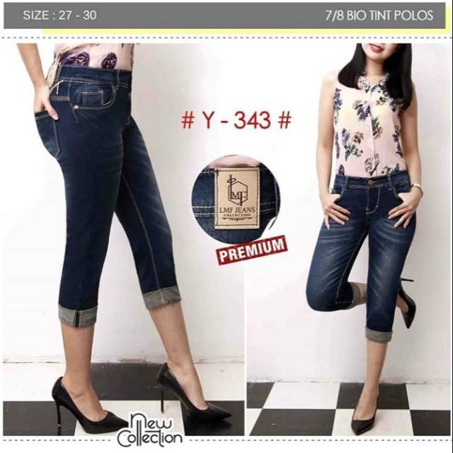 Celana jeans wanita 7/8 premium jeans