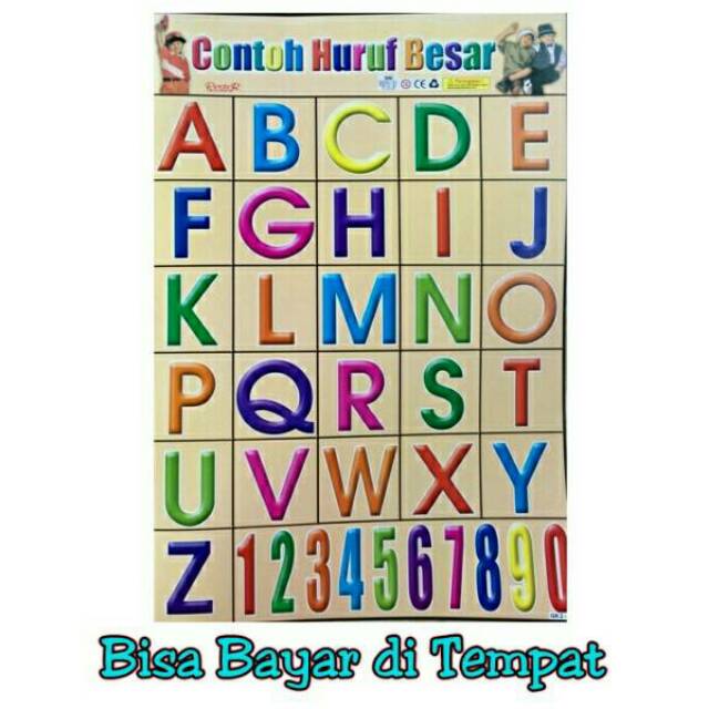 Poster Edukasi - Poster Anak (Huruf Besar)
