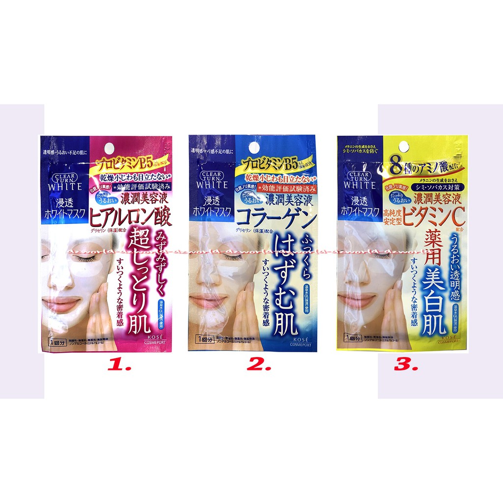 Clear Turn White Masker Dari Korea Blue Biru Kode Cosmeport 1 Pcs