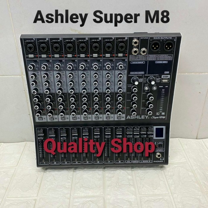 MIXER ASHLEY 8 CHANNEL SUPER M8 BARU SUPPORTS PC