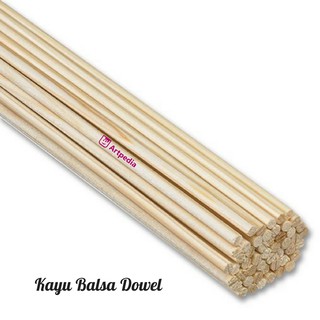  HARGA  GROSIR Kayu Balsa Dowel 8mm Panjang 1  Meter  