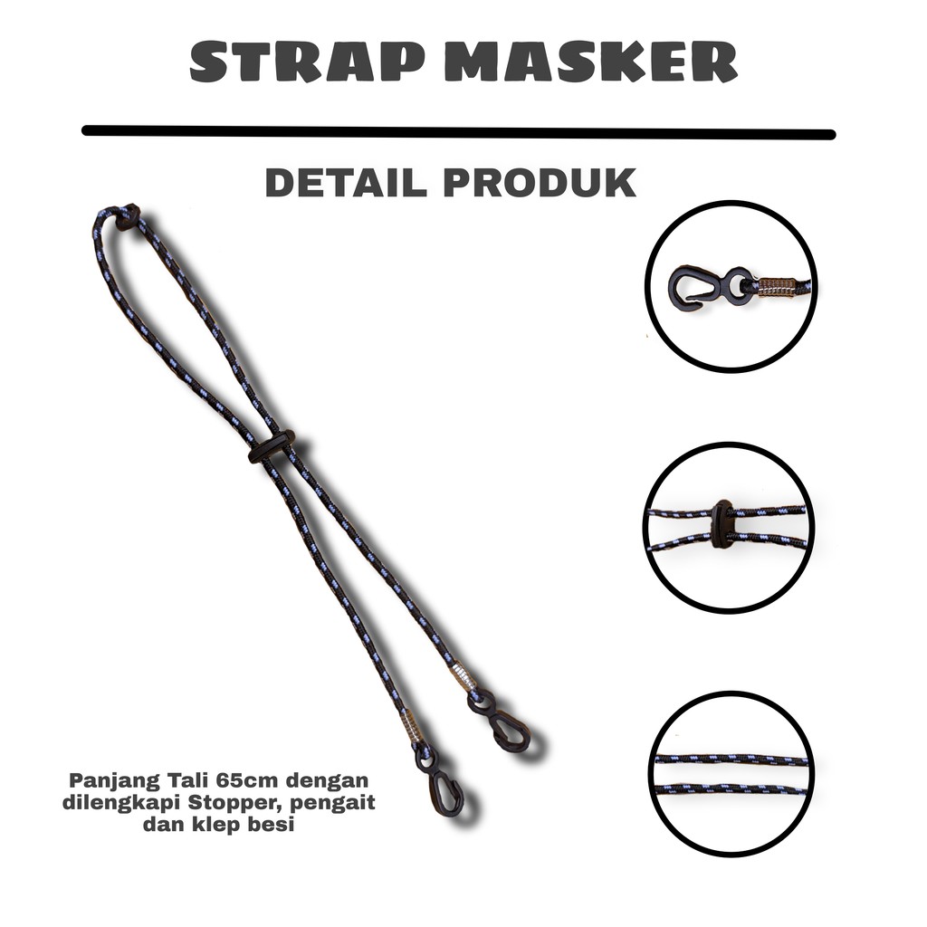 Strap Masker Hijab Tali Masker Strap Masker Korea Gantungan Masker TALI KONEKTOR KALUNG  Pria Wanita