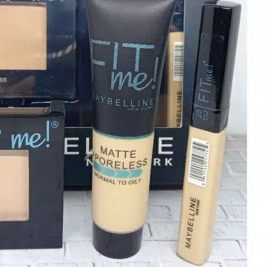 Maybeline Fit Me Set 3in1 / 4IN1 Make Up Set / MAKE UP SET MEIBELLINE FIT ME 3IN1
