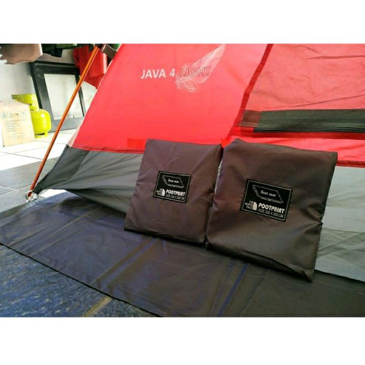 footprint / alas tenda camping 220*250 dan 145*210 kap 2 & 4 atau futprint Tenda Camping Go java 4 L