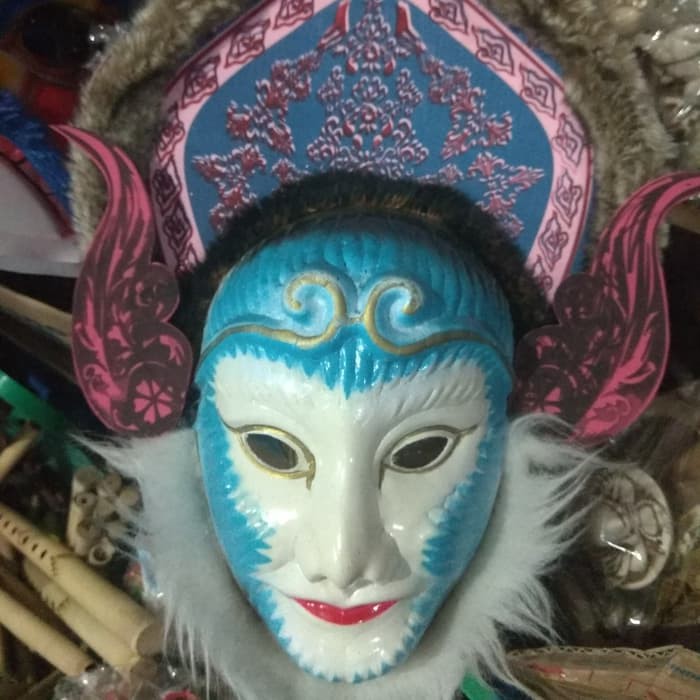 TOPENG KERA PUTIH HANOMAN - MAINAN ANAK BENTUK MONYET - SOUVENIR MURAH