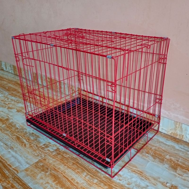 kandang kelinci kandang musang kandang kucing kandang anjing-Merah