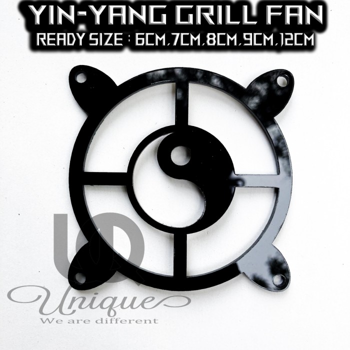 Yin Yang Grill Fan/ Ram Akrilik Pelindung Jaring Kipas Pc Komputer CPU