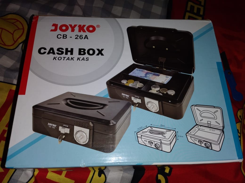 Cash Box Brankas Kotak Uang Cb 26 A Joyko Random