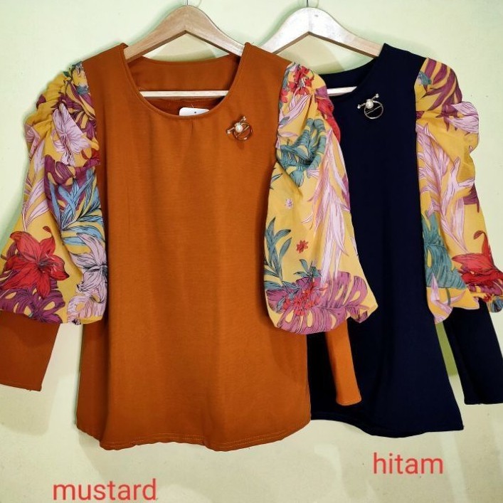 Blouse atasan wanita lengan balon atasan wanita muslimah