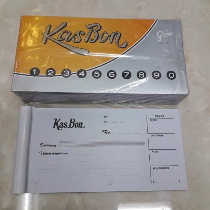 Buku Kas Bon Prima / Bukti Kasbon Prima
