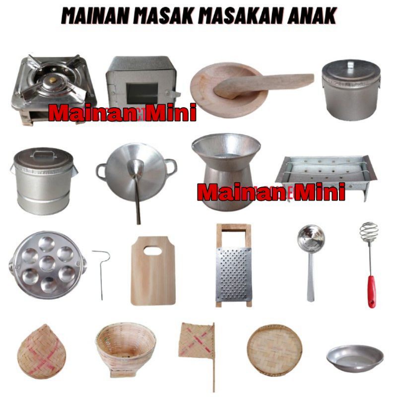 Mainan Masak Masakan Mini Murah Set Lengkap 20 Item Kompor Oven Dandang Panci Kecil Kitchen Set Main