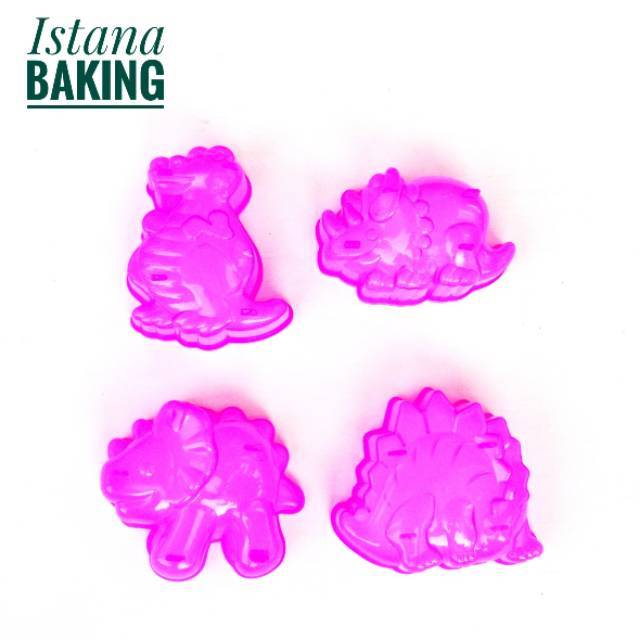 [Bayar di tempat] 4pcs Cetakan bento puding coklat jelly seri hewan dinosaurus