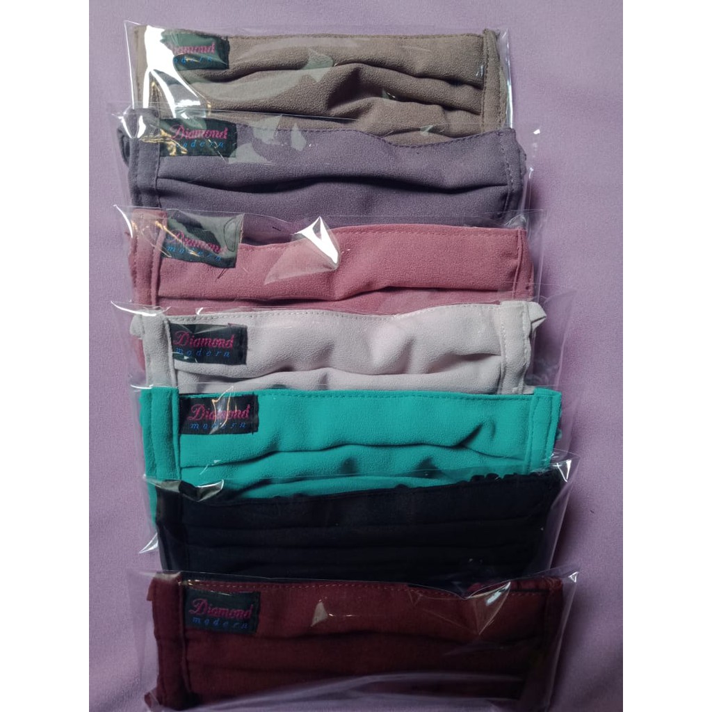 Masker Serut Diamondcrepe-Kaos 3 Lapis / Masker Polusi / Masker Polusi / Masker Debu