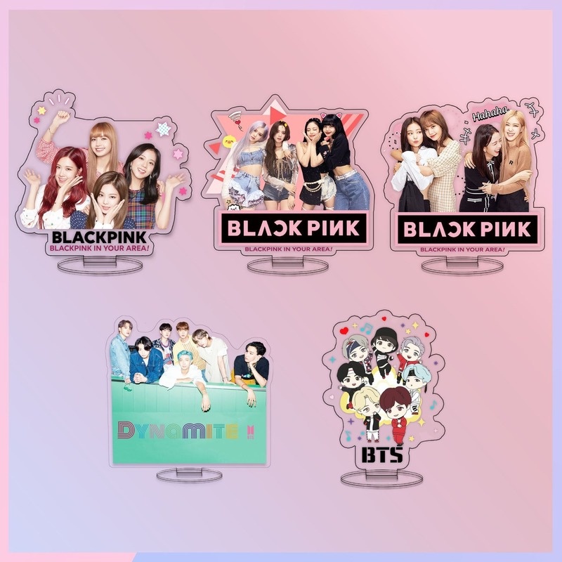 Stand Display Meja Bahan Akrilik Desain Kpop BTS Dynamite Blackpink