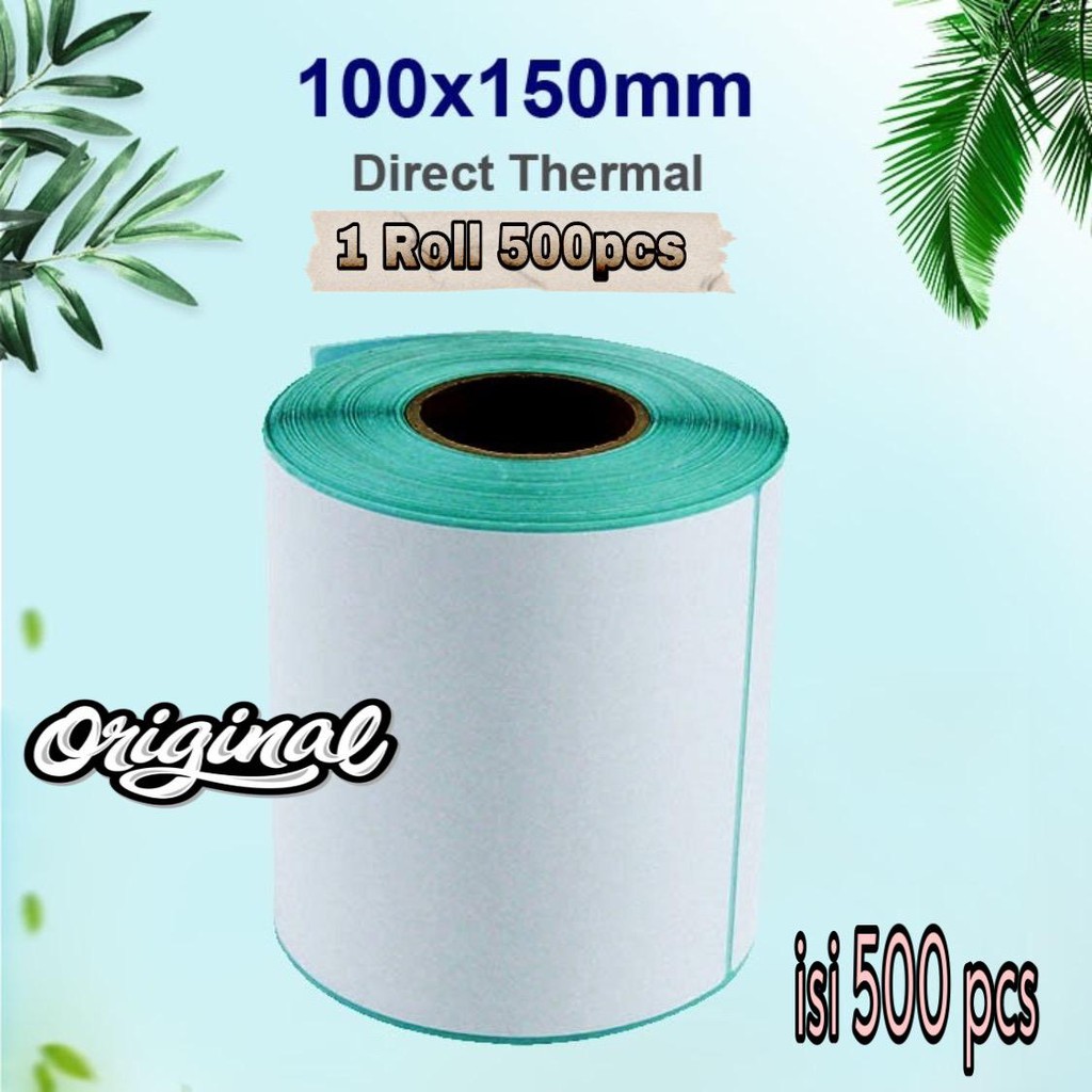 

xdf# berkattoserba LABEL BARCODE 100 X 150mm isi 500pcs KERTAS STICKER DIRECT THERMAL PRINTER SHOPEE