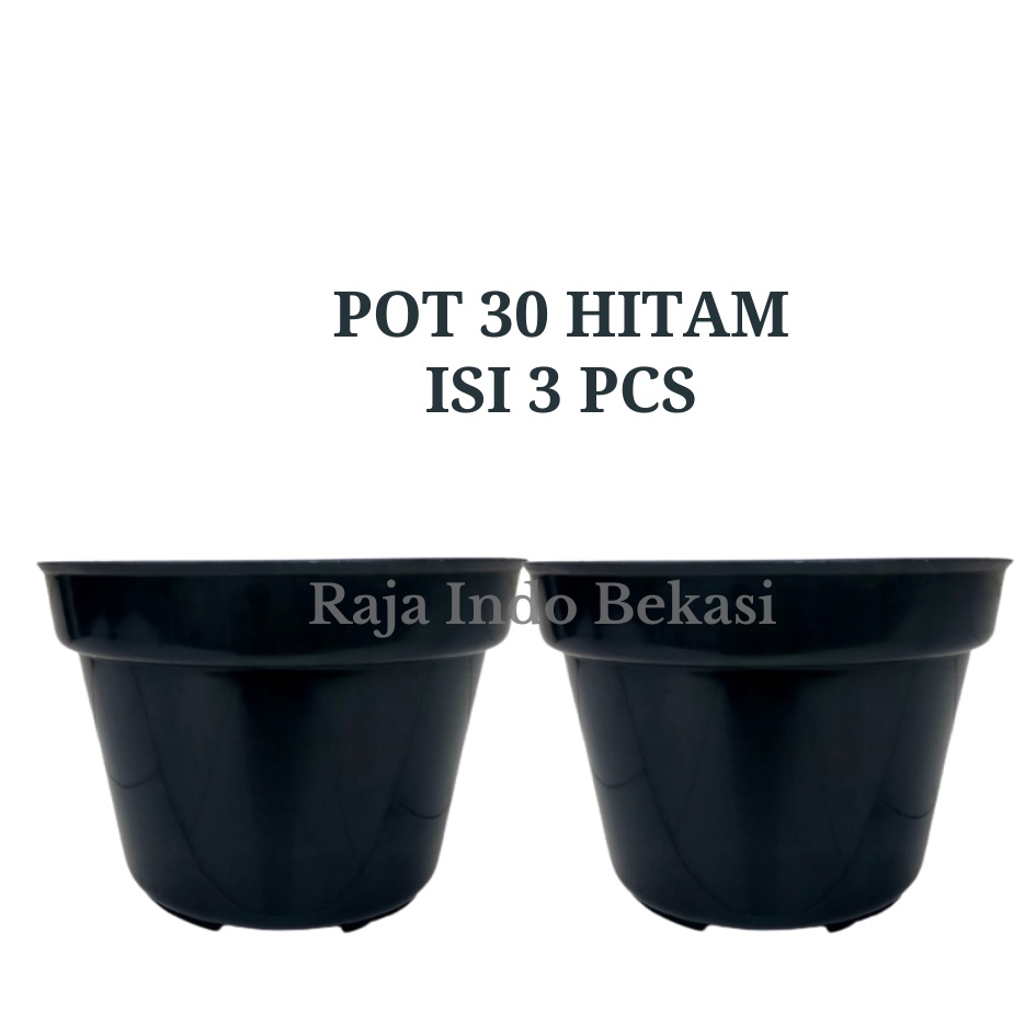 Pot 30 cm Hitam Isi 6 Pcs TERMURAH GROSIR Pot Lusinan Hitam Murah Termurah 12 15 17 20 25 30cm