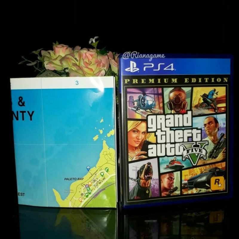 BD Kaset PS4 GTA V Reg 3 Grand Theft Auto 5 Game CD PS 4 Original Playstation 4 Bekas Second Mulus