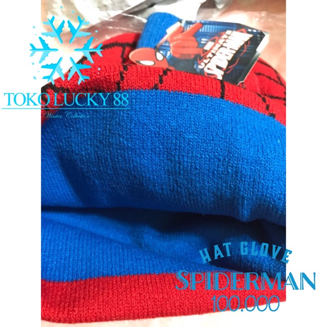 IMPORT Topi Sarung Tangan Spiderman