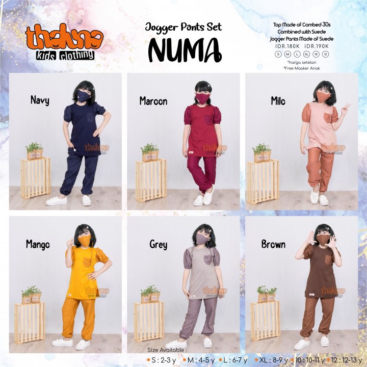 Jogger Pants set Numa / Setelan Jogger Anak