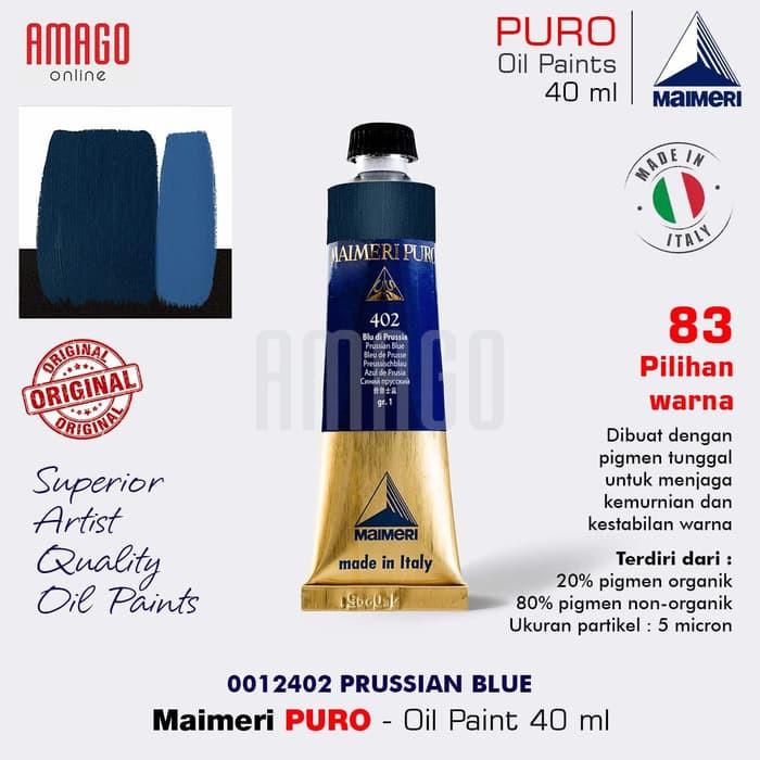 MAIMERI PURO - OIL PAINT - PRUSSIAN BLUE - 40ML - M0012402