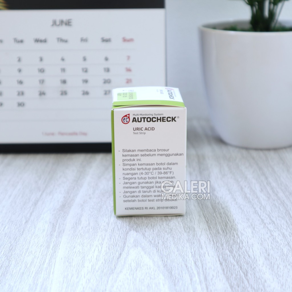 Autocheck Strip Asam Urat /Autocheck Uric Acid Test Strip 1 Box Isi 25