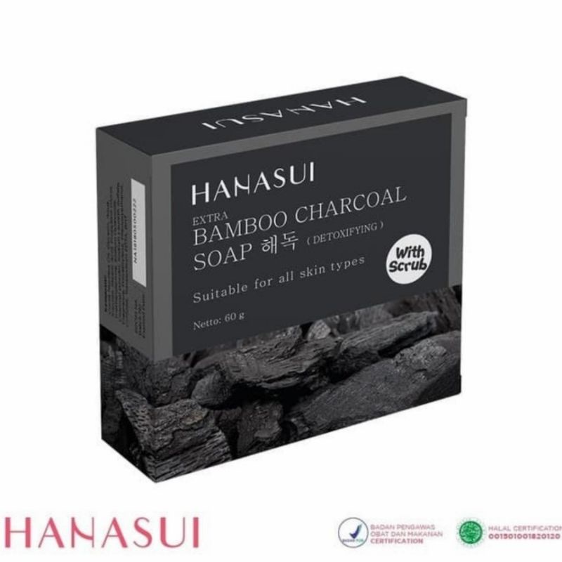 Medan Termurah Sabun Arang Multifungsi Hanasui Bamboo Charcoal Scrub Soap