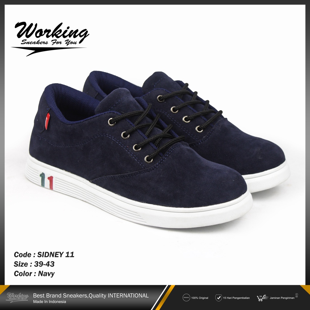 Sepatu Pria Working Sidney 11 Sepatu Kasual cowok Original Import Gaya Terbaru Trendy Sepatu Kerja Nyaman Dipakai