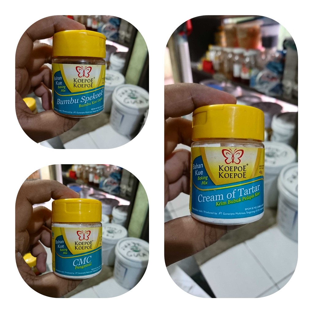

CMC / CREAM OF TARTAR / BUMBU SPEKOEK BAHAN KUE KOEPOE2 KEMASAN
