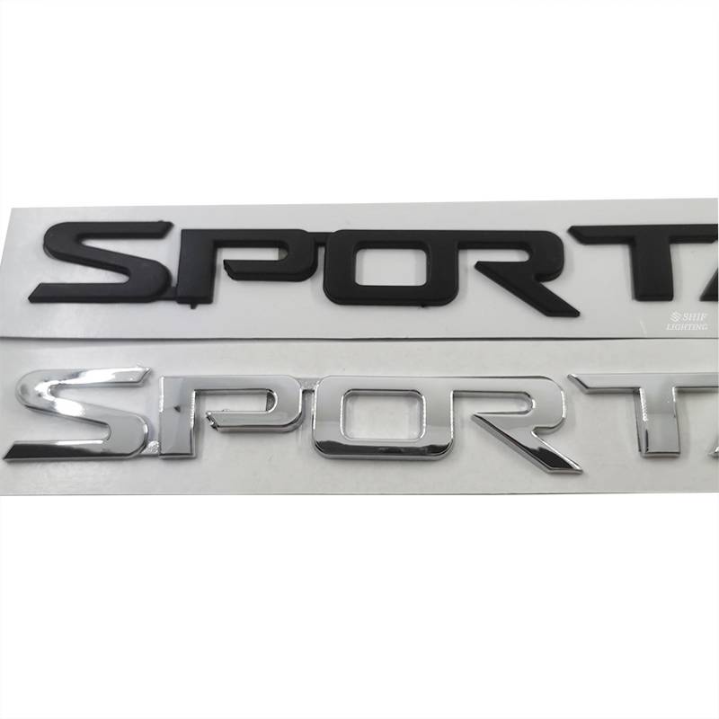 1pc Stiker Emblem Tulisan Sportage Bahan Abs Krom Warna Hitam Untuk Bagasi Belakang Mobil